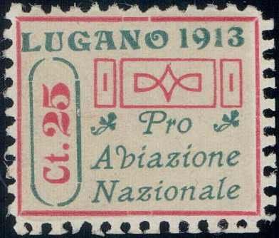 Tutti i francobolli: 1913, Vorläufer Lugano, Type V, ungebraucht Kt. 6000.- – Nuovo (secondo la descrizione) da Baden venduto da Eggi