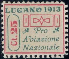 1913, Vorläufer Lugano, Type V, ungebraucht Kt. 6000.-