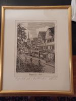 Original Kupferstich Herisau (Bachstrasse) 1973 – W. Kuster