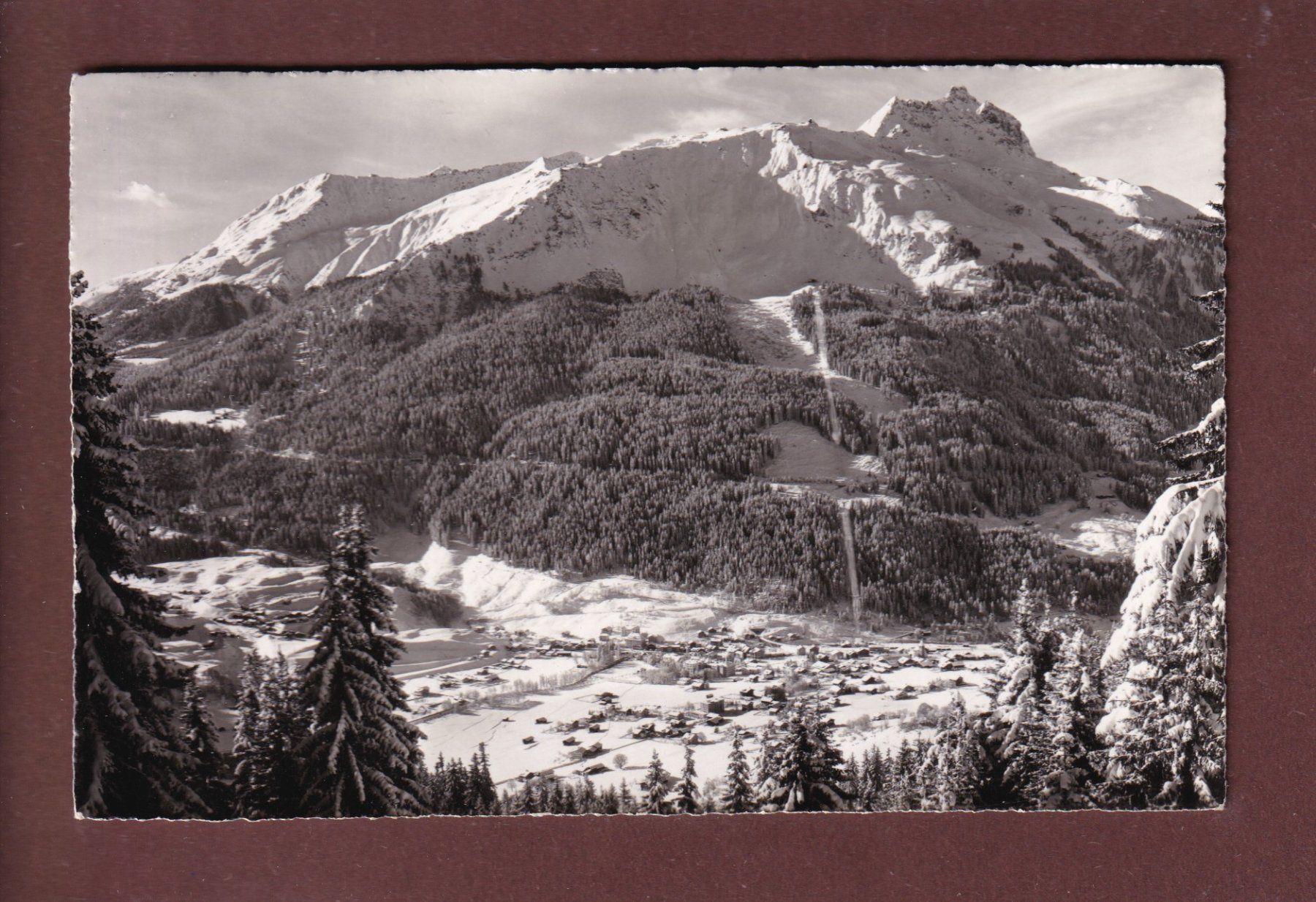 Cartoline postali: KLOSTERS mit Lufseilbahn - 1953 – Usato da Pully venduto da nicecards