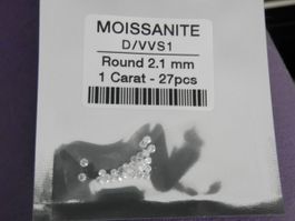 LOT 27 pieces diamant moissanite D/VVS1 Blanc 1carat