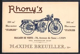 Rhony'x Motorrad ST 35, Reklame, Maxime 