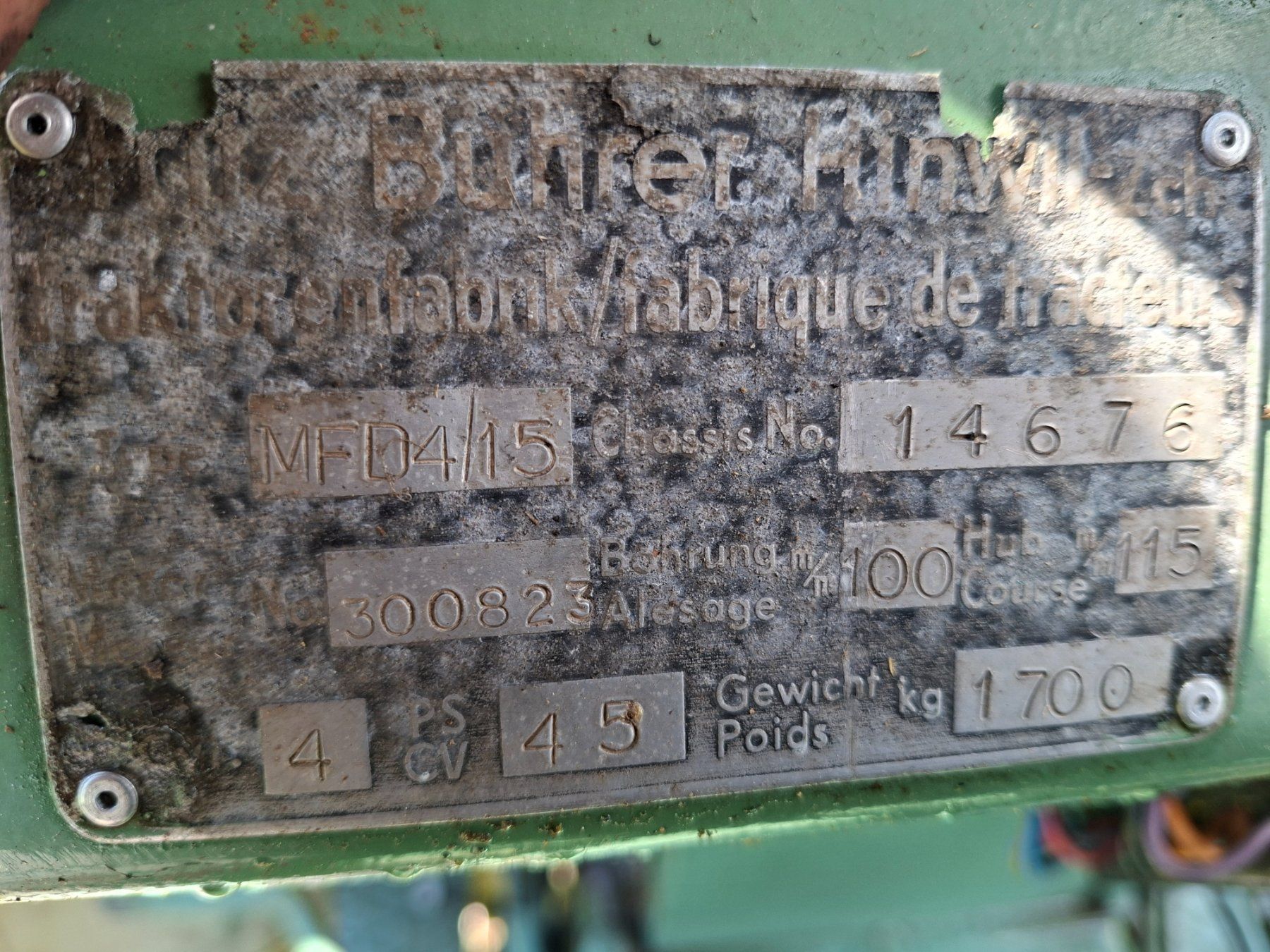 Bührer Trattori: Bührer MFD 4/15 – Usato da Dürnten venduto da Buehrer1963 3
