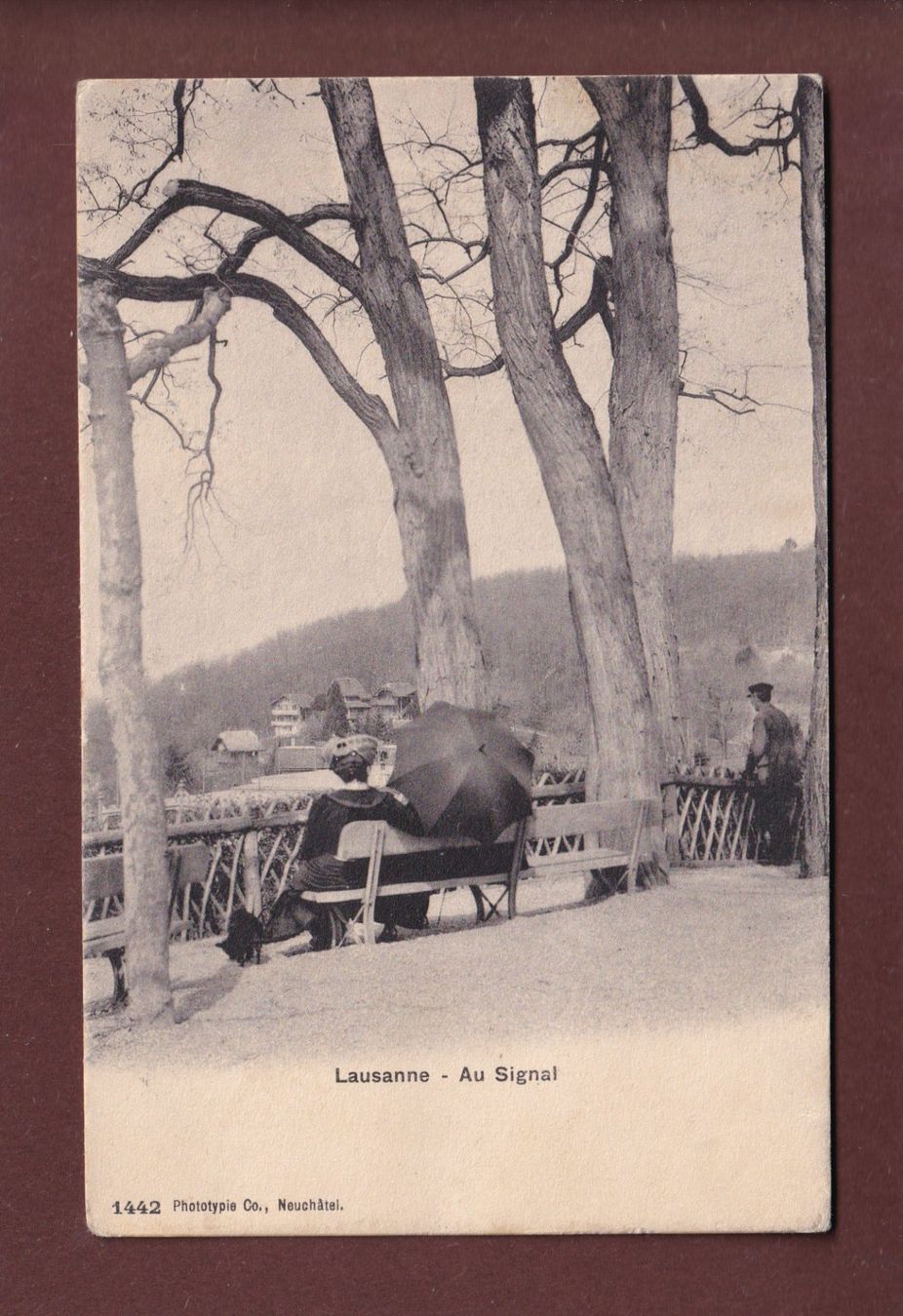 Cartoline postali: LAUSANNE - Au signal - 1909 – Usato da Pully venduto da nicecards