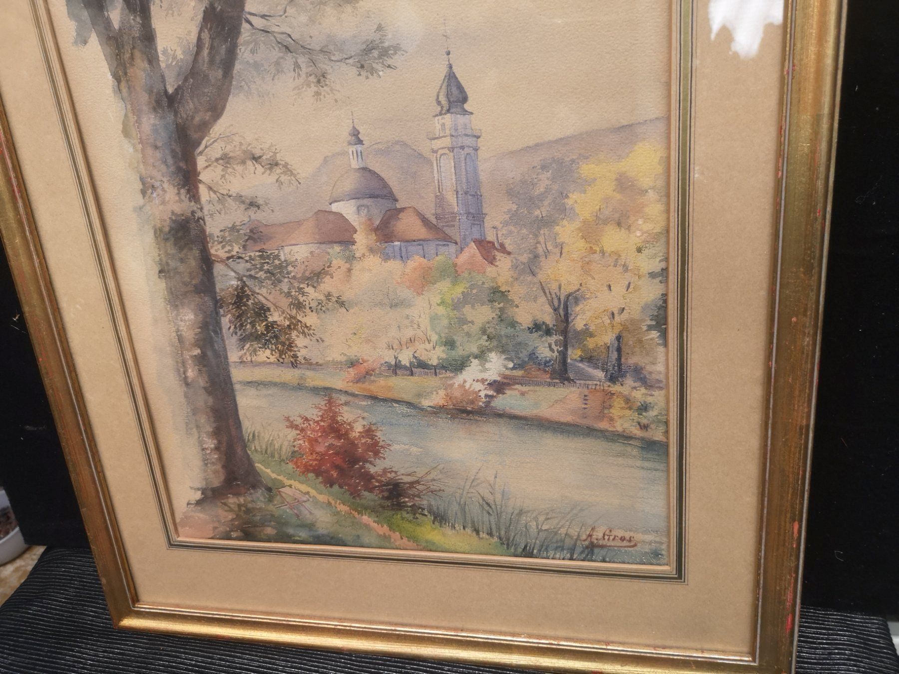 Dipinti: PEINTURE SIGNÉE AVEC SON CACHET – Usato da Genève venduto da Qanil77 5
