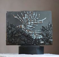 Fantastisches Schiefer Bild, Mosaik Vogel, Handarbeit