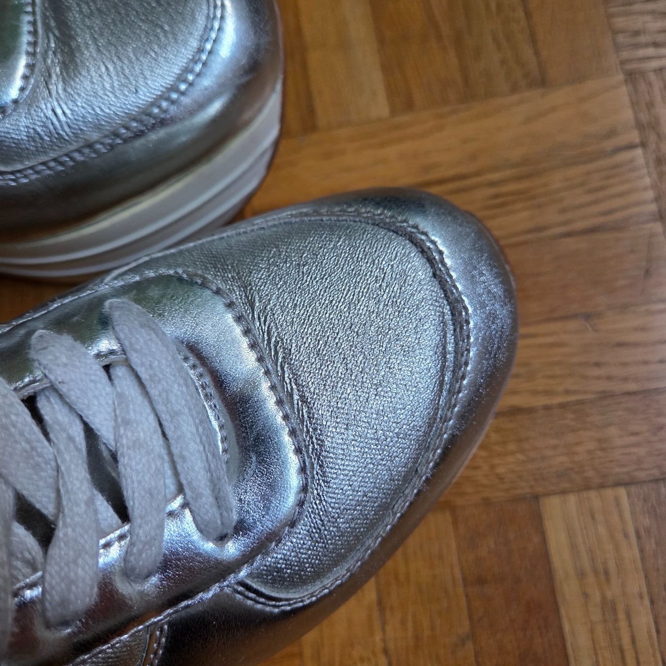 Zara Scarpe da donna: Baskets compensées argentées Zara 36 – Usato da Onex venduto da AF. 5