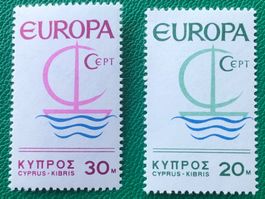 Briefmarken aus  Zypern 1966 Europa – Segelschiff  UNGESTEMP