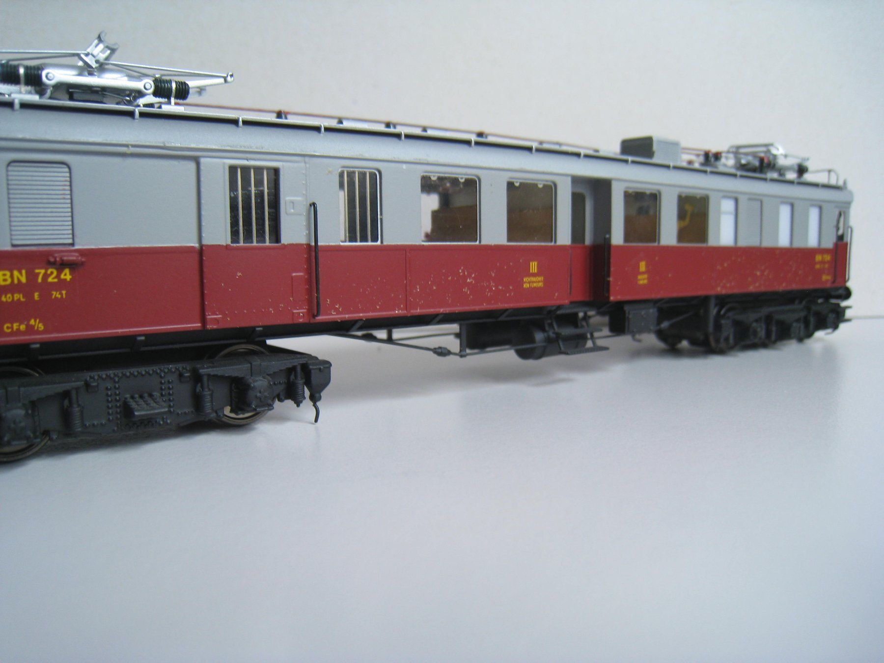 Metropolitan Modellini di ferrovie: Metrop CFe 4/5 724 BN-Triebwagen, 707 – Usato da Buchs ZH venduto da swiss-train 3