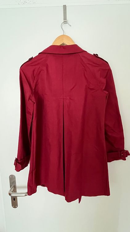 PRADA Windbreaker Trenchcoat Jacke Rot Gr. 40 M 2