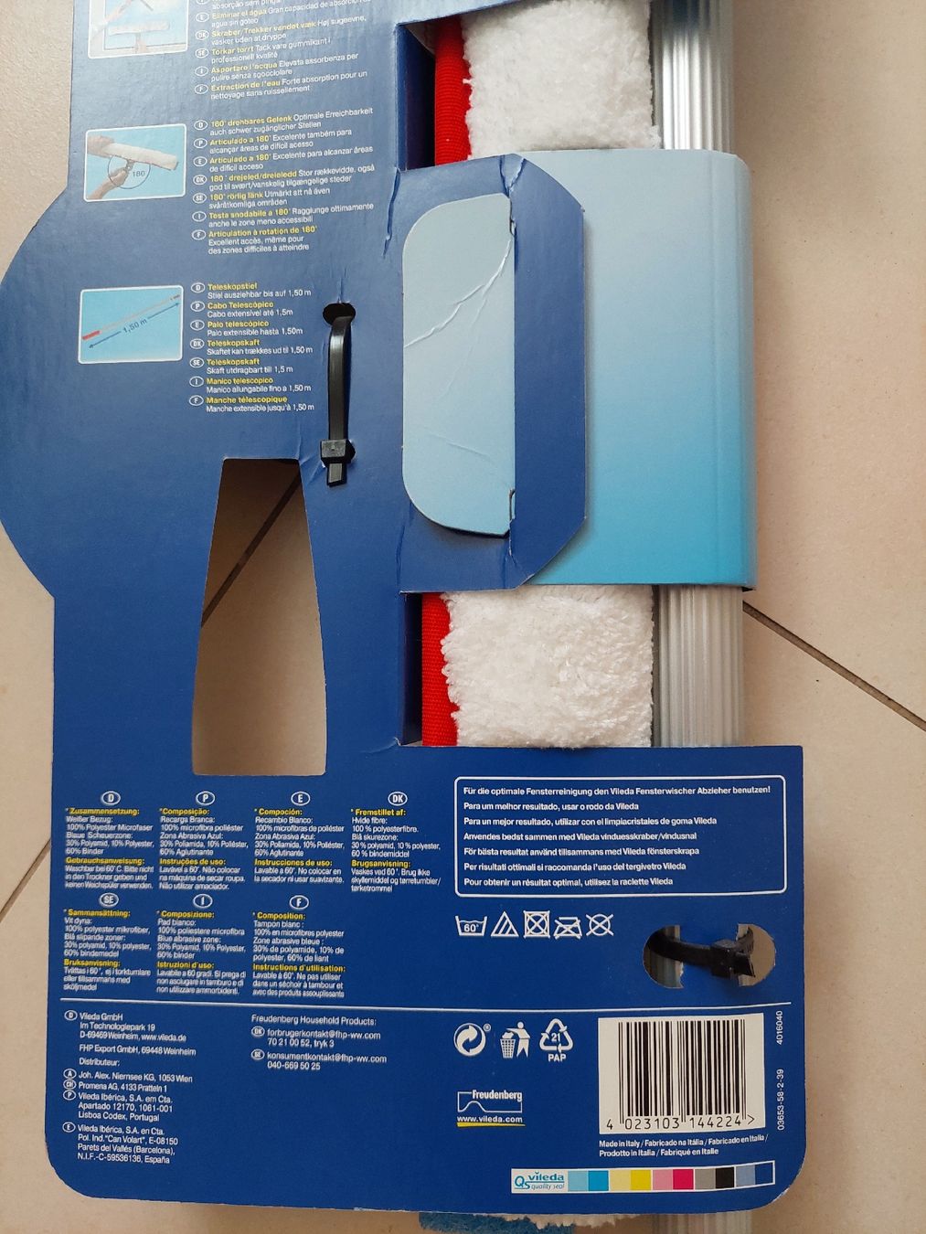 Vileda Autres appareils de nettoyage: Lave-vitres télescopique Vileda Window Cleaner – Neuf avec emballage d'origine à Yverdon-les-Bains par pri_x6j6 5