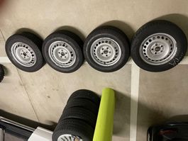 4 Winterräder Continental 215/65 R16 C Stahlfelgen gebraucht