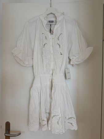 Juliet Dunn weisses kleid NEU