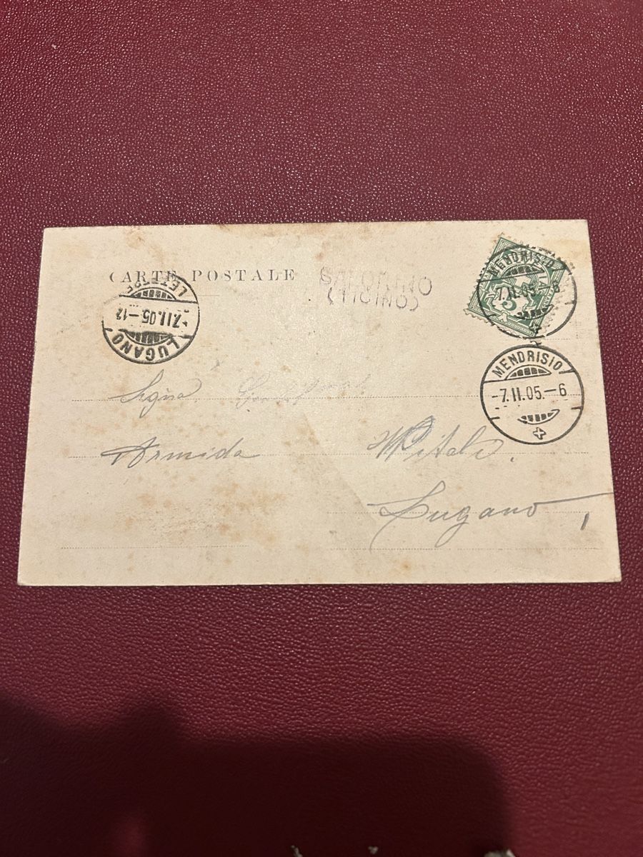 Cartoline postali: Cascina al Monte Generoso 1905 – Usato da Breganzona venduto da Milesbo 1