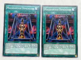 2x Magieartige Dimension Yu-Gi-Oh! Karte, Top Zustand