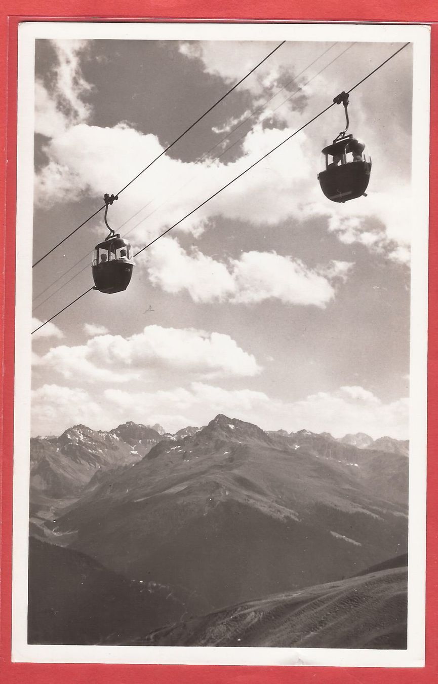 Ansichtskarten: Davos - Gondelbahn Schatzalp-Strela - ca. 1940 – Gebraucht aus Fislisbach von Porano