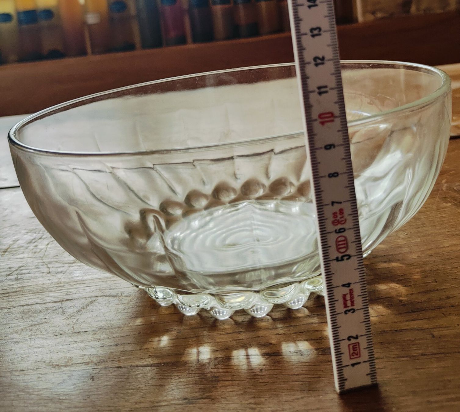 Schalen: Runde Servierschale aus Glas – Gebraucht aus Herbetswil von Keltka9 3