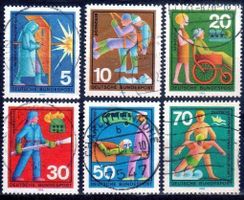 SERIE FREIWILLIGE NOTDIENSTE 1970 GESTEMPELT - A301