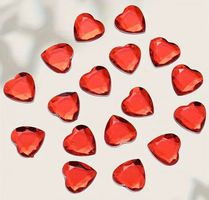 500 Herz Strass Glitzer ROT Dekoration Valentinstag LOVE