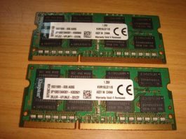 2 stück 8gb ddr3 PC3L 12800 (1600) RAM für Laptop.