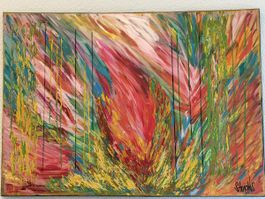 Acrylbild abstrakt Farbenpracht Unikat neu