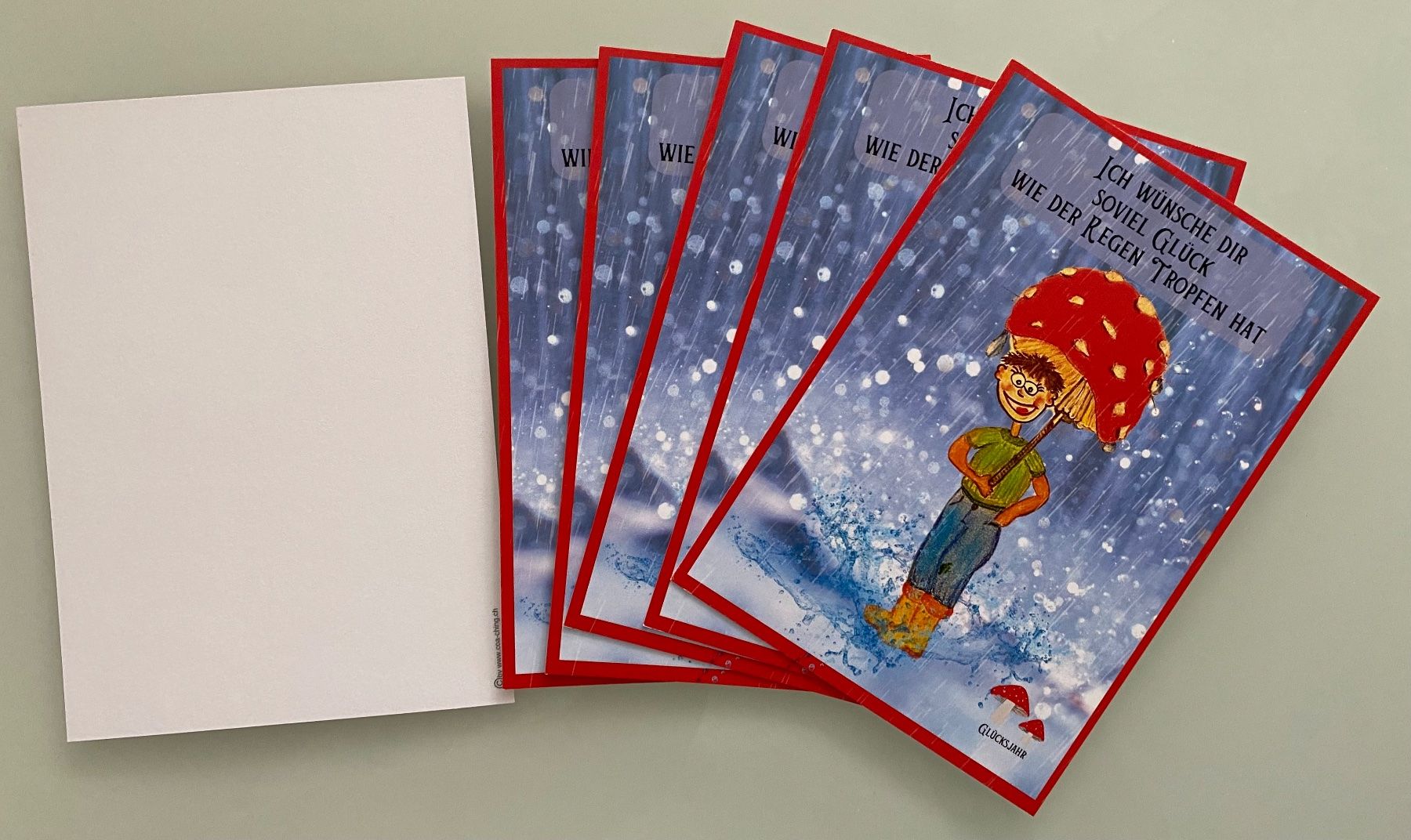 Cartoline: Postkarte Regen - Glück – Nuovo (secondo la descrizione) da Flawil venduto da Glueck4you 1