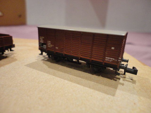 Trix Modellini di ferrovie: Minitrix 3 Güterwagen der DB in Spur N – Usato da Wittenwil venduto da trixmartin 2