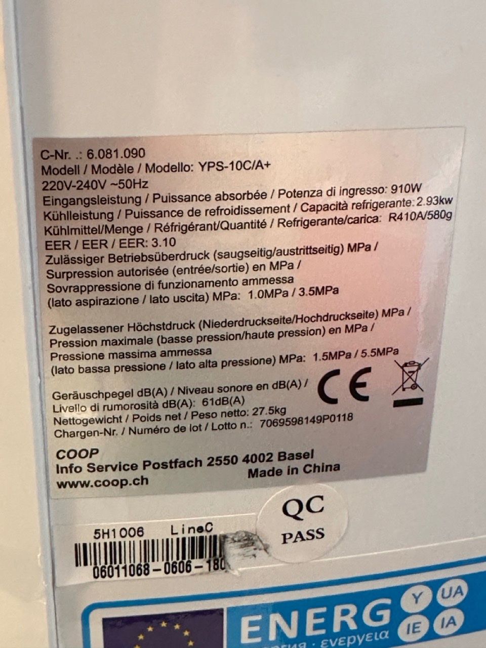 Klimageräte: Klimagerät Merox YPS-10C/A – Gebraucht aus Ennenda von fireandwater 3