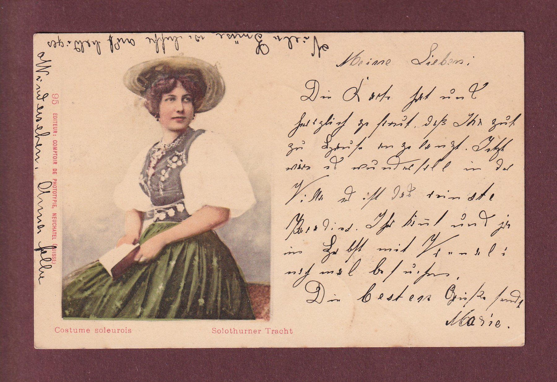 Cartoline postali: SOLOTHURNER TRACHT - 1904 CPN – Usato da Pully venduto da nicecards