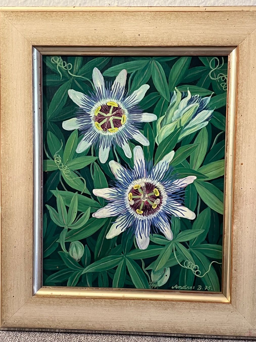 Dipinti: **Andreas Barth**, 1975 Passionsblumen – Usato da Basel venduto da PAUL_ART 2