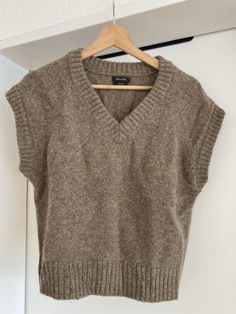 Pollunder Massimo Dutti Wolle braun meliert 