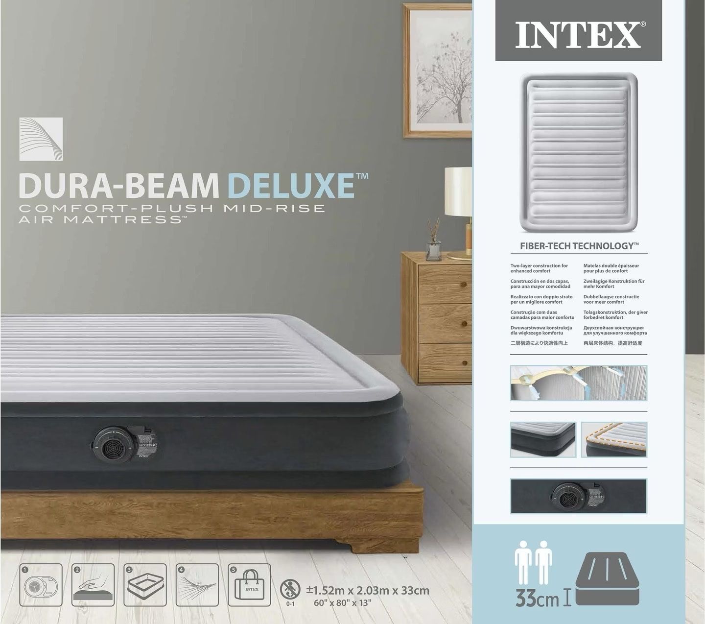 Matelas: Inflatable bed Intex, Luftmatratze von Intex 150x200 – D'occasion à Zürich par yul_7w72