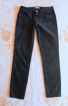 Rich & Royal * schwarze Velour HOSE  34/36  XS/S