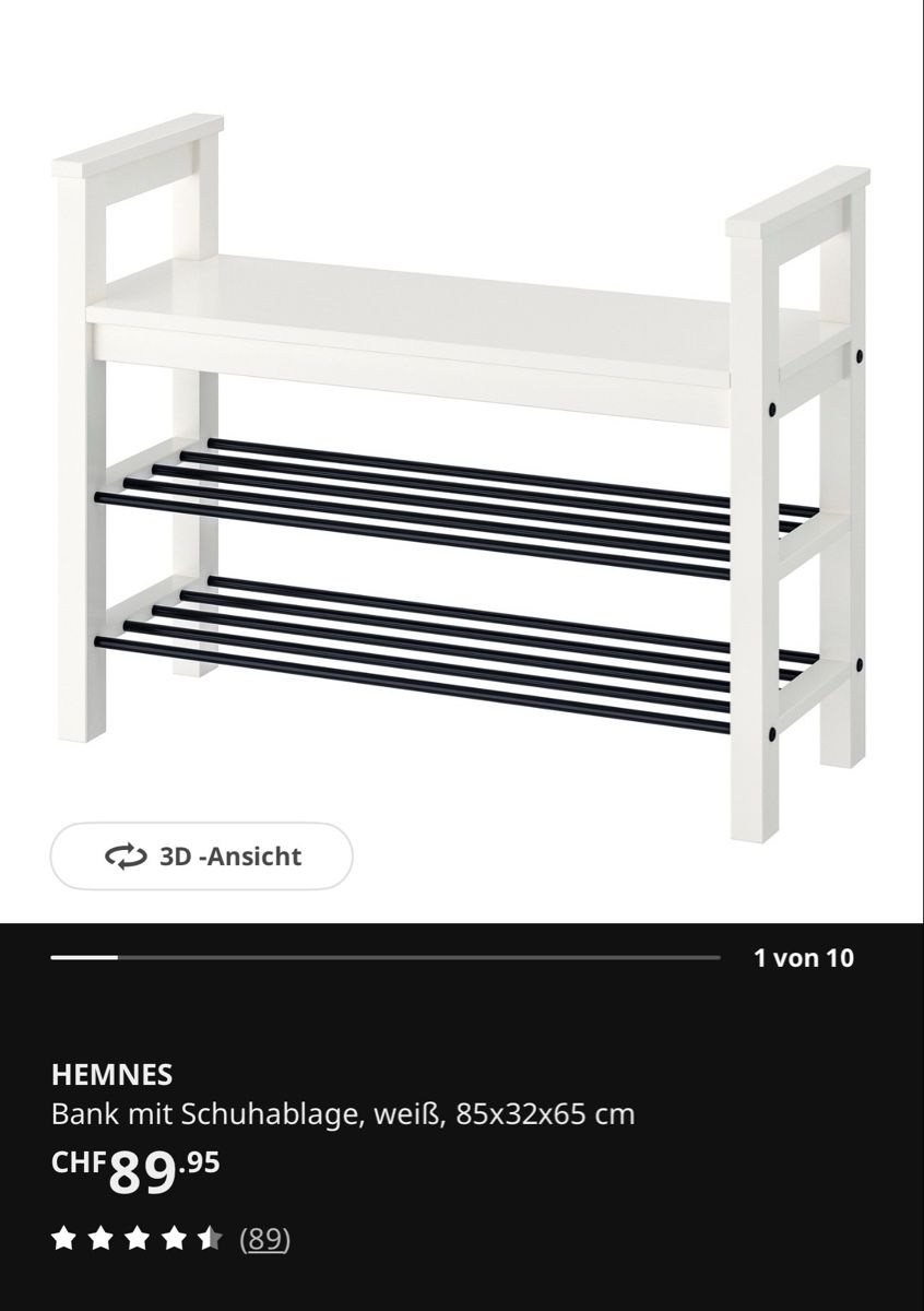 Ikea Regale: Ikea Hemnes bench with shoe storage – Gebraucht aus Dietikon von clearxsight 3