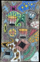 Dingsda, Original Outsider Art auf Buchseite, C. Steffen