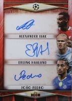 TOPPS DECO UCC 25/26 ISAK/ HAALAND / PEDRO 2/5 TRIPLE  AUTO