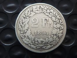Alte 2 Fr. 1894  -  Ungereinigt  -