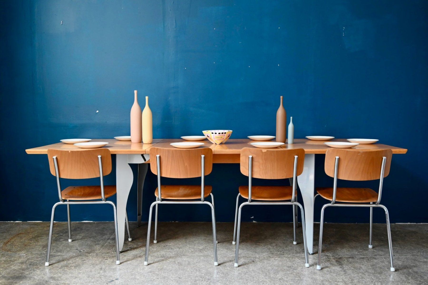 Tables: Table extensible Design 90s bois et acier – D'occasion à COLMAR par Sophiebellelurette 9