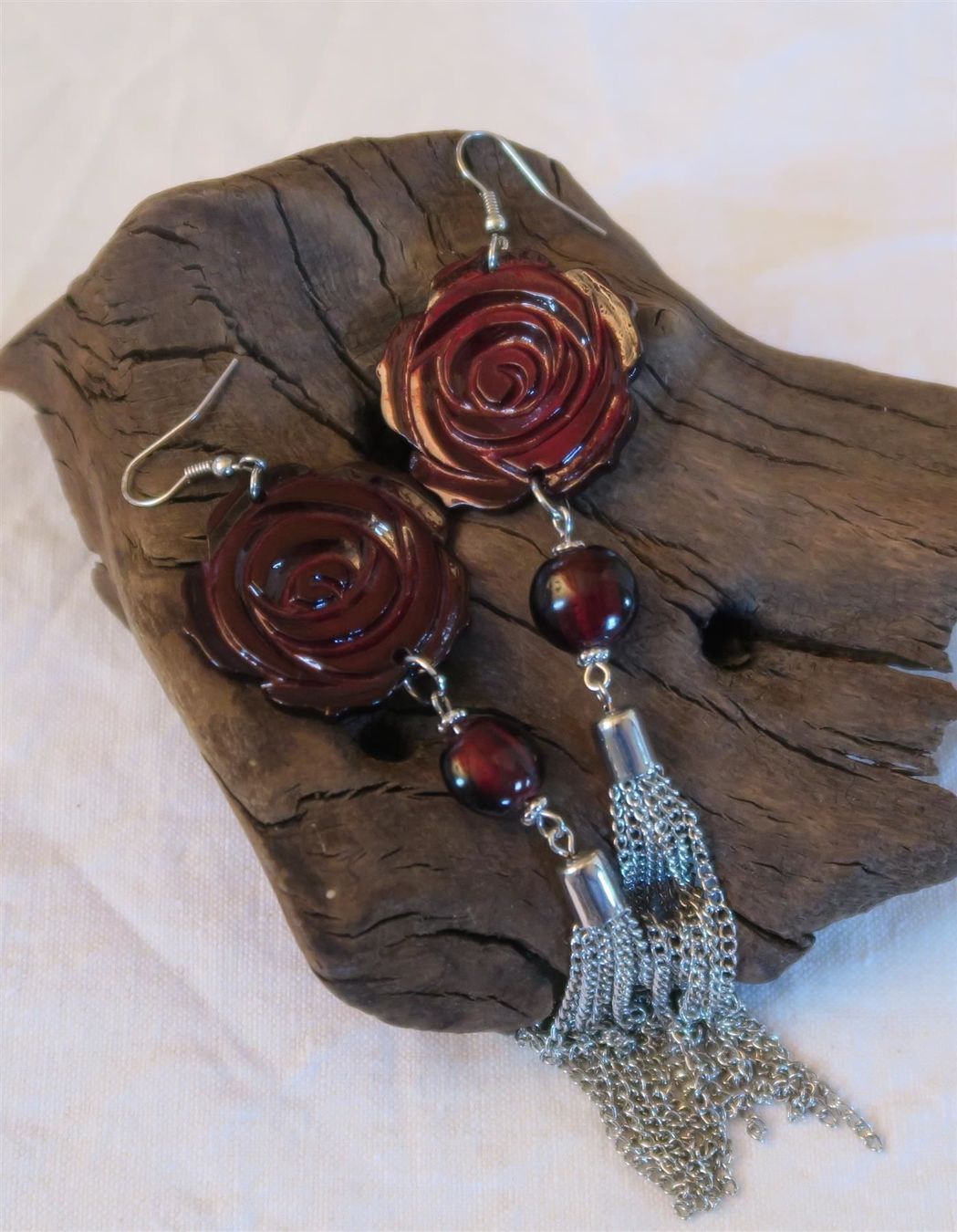 Orecchini pendenti & Orecchini a lobo: Ohrhänger Rose – Usato da Brittnau venduto da marlenestone 3