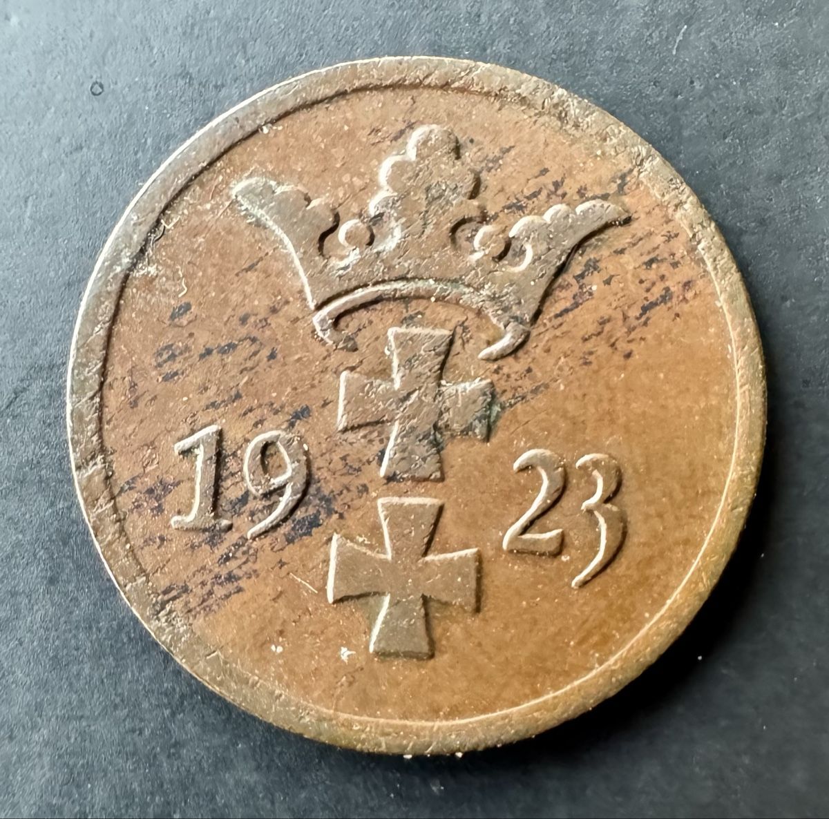 Toutes les monnaies: Danzig - 2 Pfennige 1923 – D'occasion à Meilen par coins4sale 1