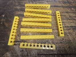 lego 2730 lot de 10 pièces Yellow Technic, Brick 1 x 10
