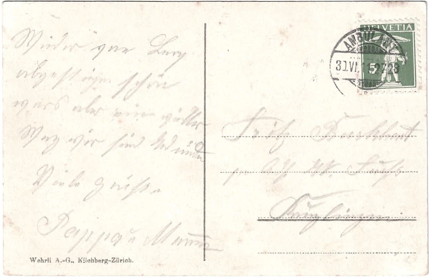 Ansichtskarten: Auf dem Gipfel ca. 1910 – Gebraucht aus Oberdorf BL von Hopfehuepfer 1