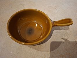 Fondue Caquelon, Keramik Vintage