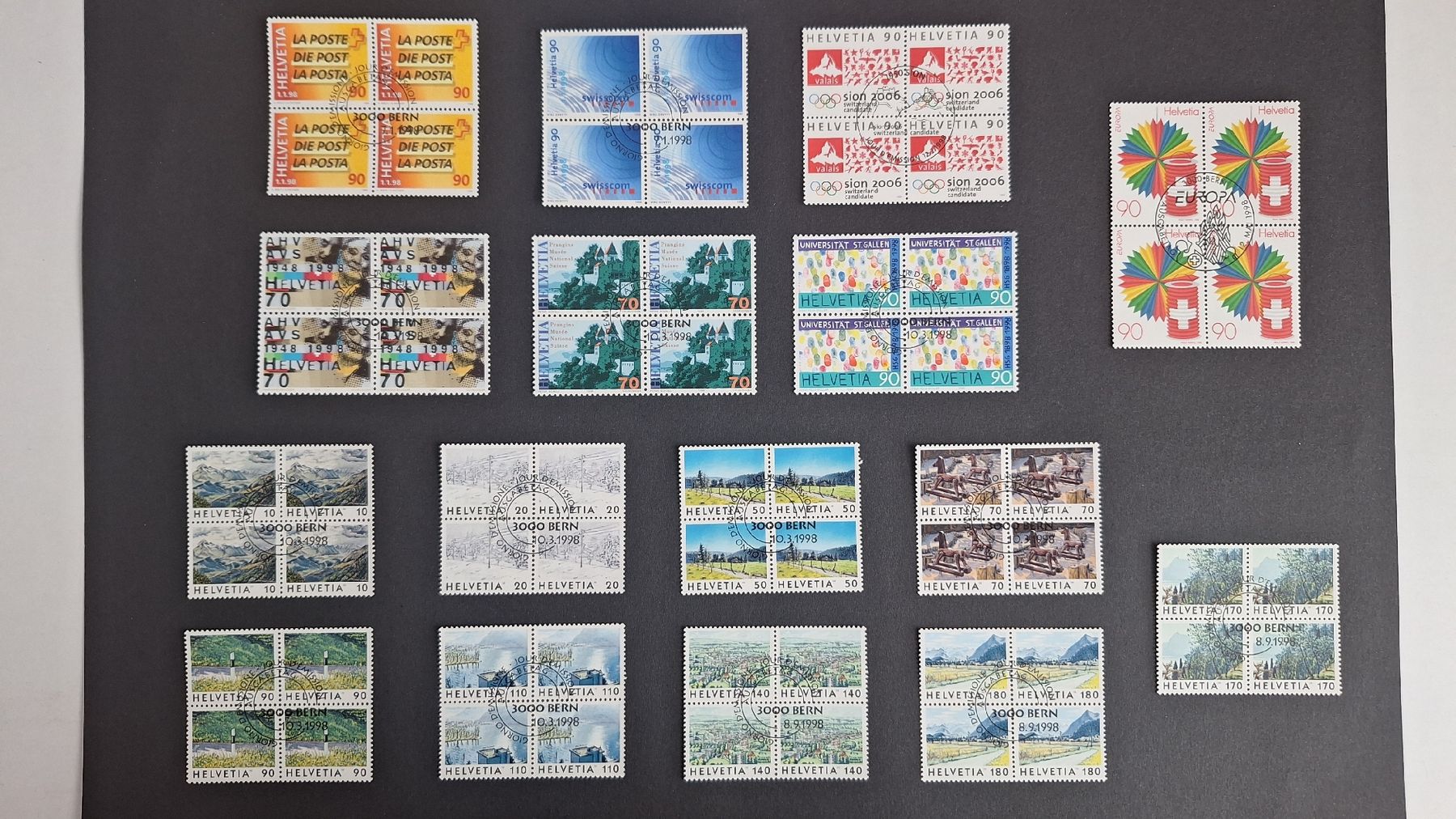 Tutti i francobolli: 1998 5×4erBlocksätze mit ET-Stempel – Nuovo (secondo la descrizione) da Pratteln venduto da walti-6060