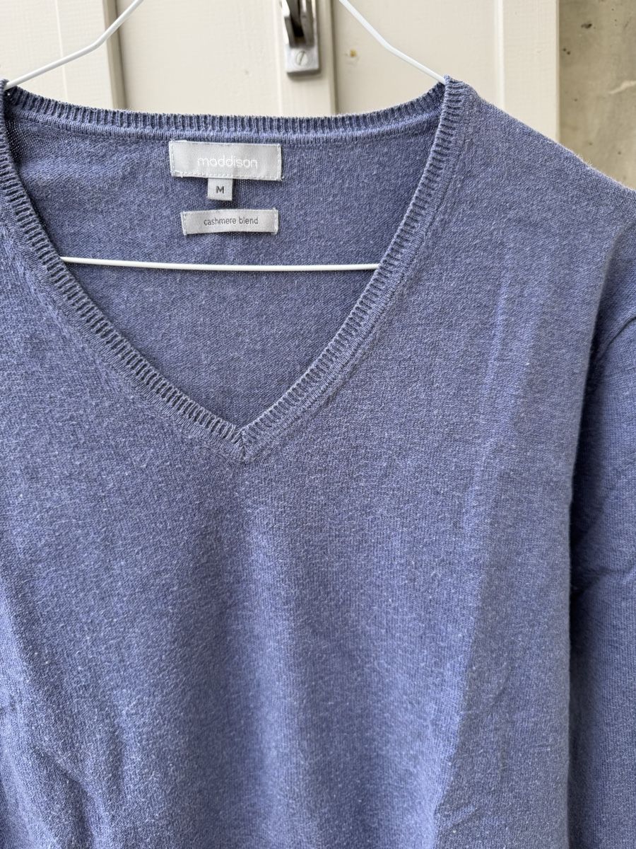 Maglioni & Felpe: Madison Herrenpullover, Grösse M, Cashmere Blend, hellblau – Usato da Schattdorf venduto da lestage 1