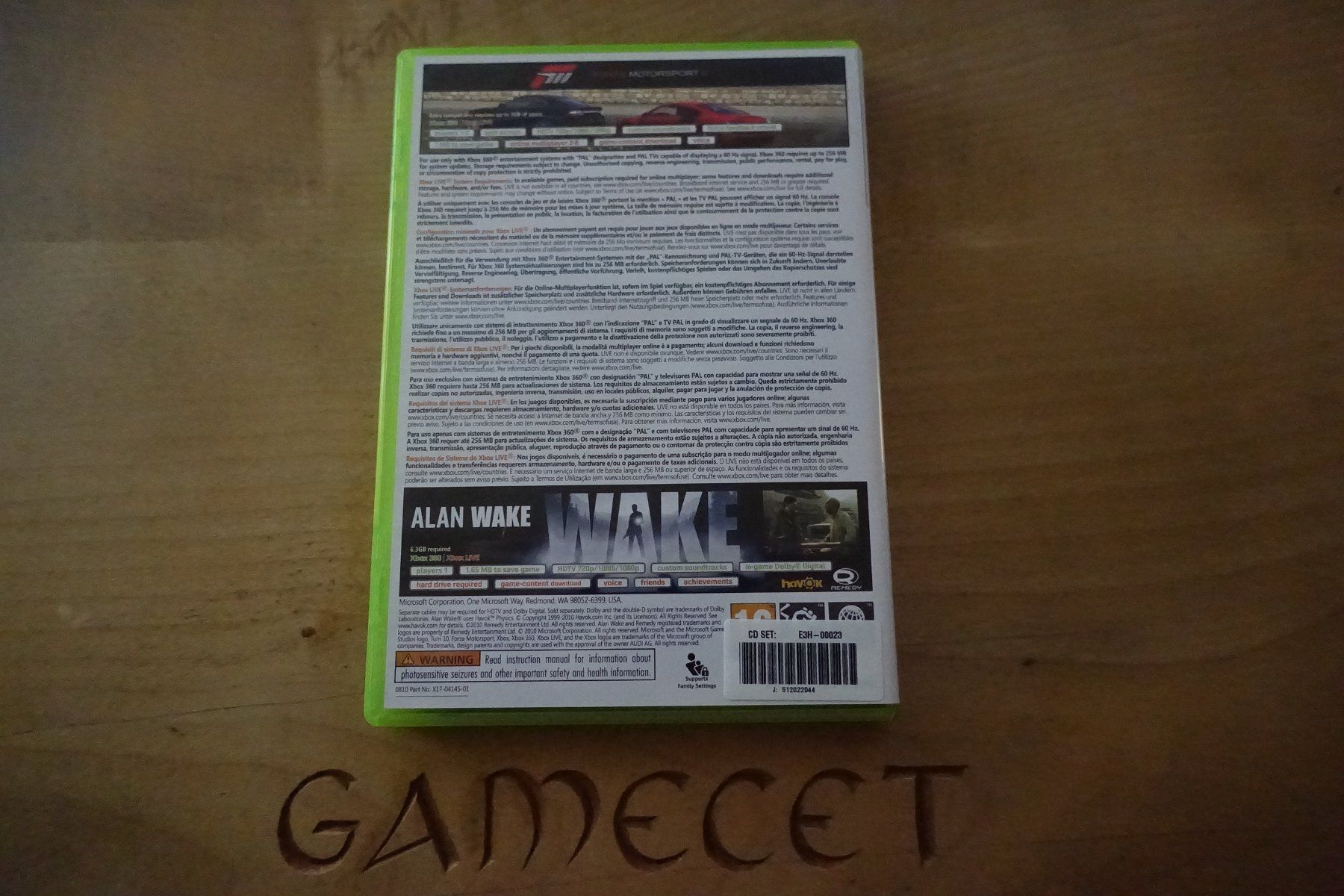 Microsoft Giochi: Forza Motorsport 3 / Alan Wake Double Pack – Usato da Steinach venduto da Gamecet 2