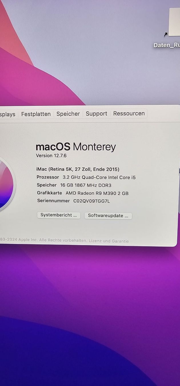 Apple PC: iMac Retina 5K, 27 Zoll 2015 3,2 GHz + Magic Keyboard, Mouse – Usato da Kriens venduto da Famschmidlin 2