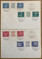2x FDC Zwischenstege 1960 ohne Adresse, SBK 80 Fr.