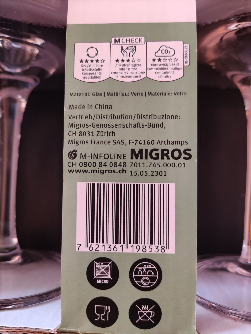 Migros Bicchieri: Migros Kitchen & Co. Champagnerglas Star transparent, 20cl – Nuovo e nell'imballaggio originale da Spreitenbach venduto da lucius2024 1