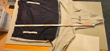 Pullover mit Kapuze Dunkelblau/Grau Grösse XL guter Zustand